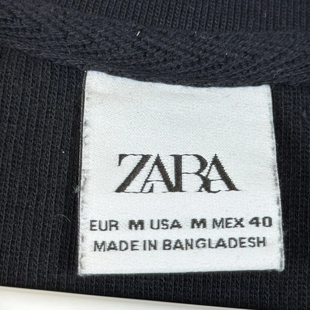 Men's Zara Black Long Sleeve Sweater Size Med EUC #5775